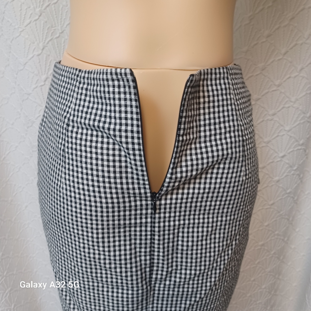 Soprano Women Size M Black and White Gingham Mini Skirt - Picture 8 of 12